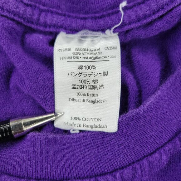 Basketball Shirt Men's Large Purple The Goat #24 Graphic Tee Short Sleeve Adult - Picture 12 of 12